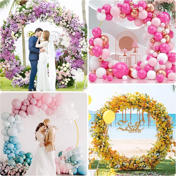 Round Backdrop Stand 7.2FT Gold Metal Circle Balloon Arch Frame | Metal Circle - Image 7