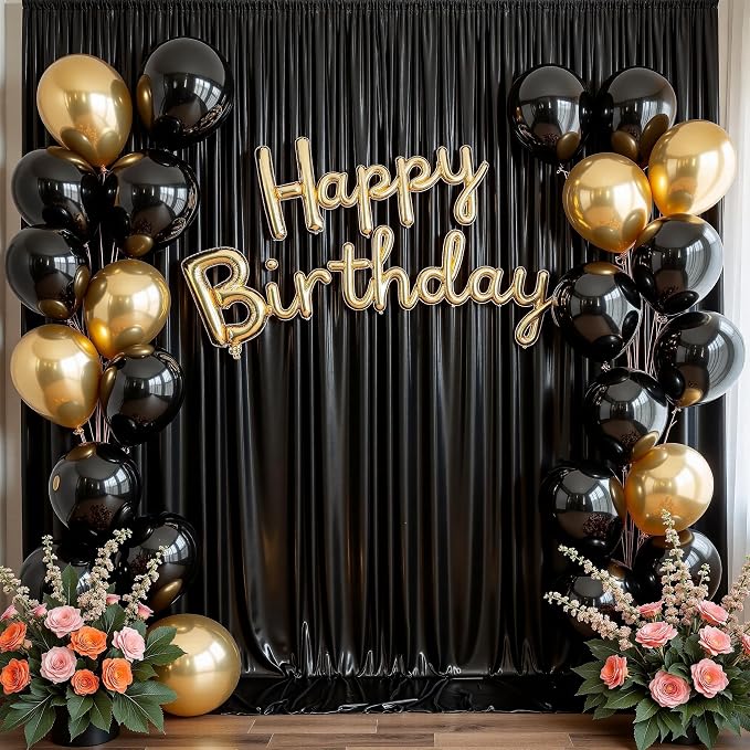 20ftx10ft Shimmer Black Sequin Backdrop Curtain - Image 4