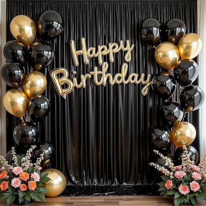 20ftx10ft Shimmer Black Sequin Backdrop Curtain - Image 4