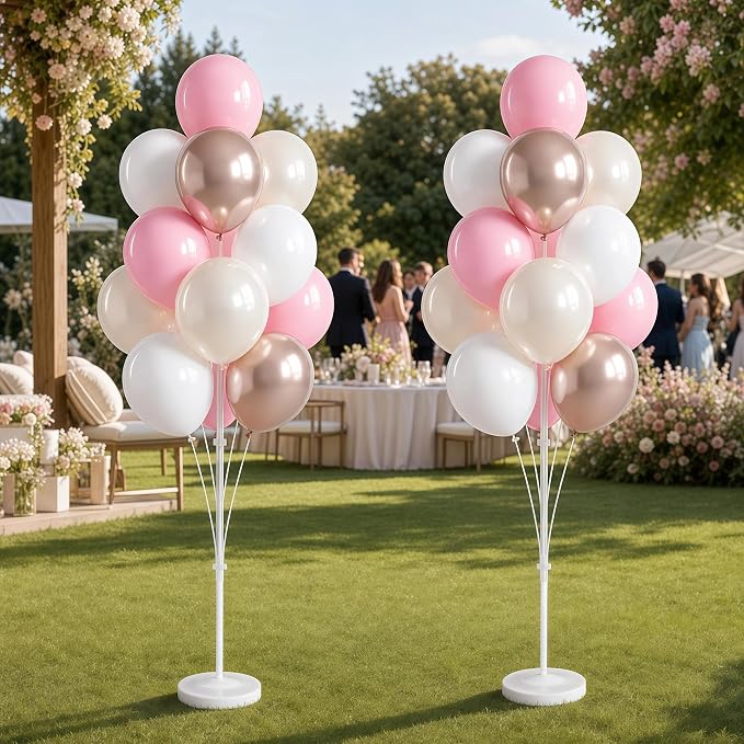 2 Set Pastel Gold Balloon Column Adjustable Kit - Image 7