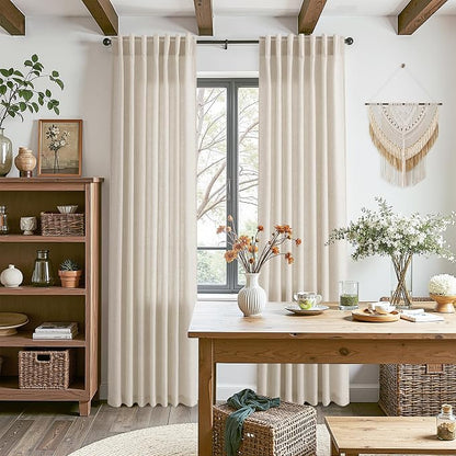 Boho Linen Curtains 84 Inches Long - Image 8