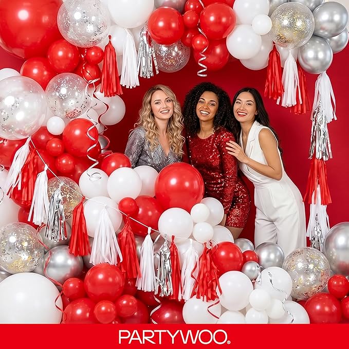 PartyWoo Red Balloons 127pcs Different Sizes of 36 18 12 10 5 Inch | Balloons - Image 5