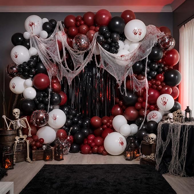 Halloween Balloon Arch Garland Kit, Spooky Party Decorations Background Supplies - Image 7