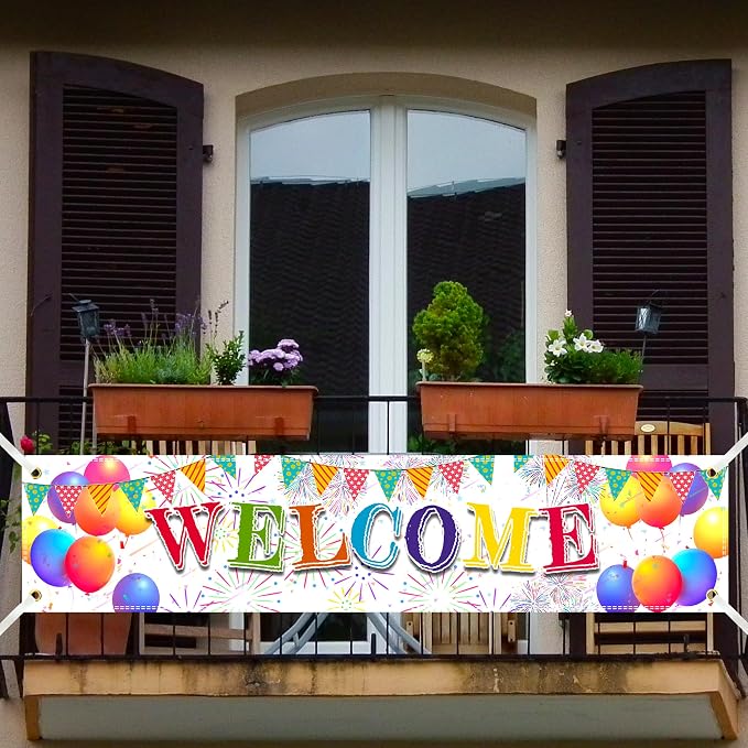 Welcome Banner for Office 6x1.3 Ft Welcome Home Banner for Outside | Polyester - Image 3