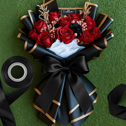 30Yards 1 1/2In Black Satin Ribbon - Image 4