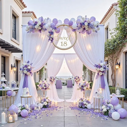 10ft x 15ft White Backdrop Curtains - Image 6