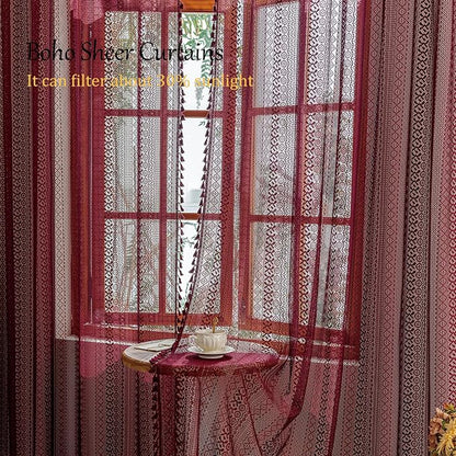 Sutuo Home Boho Curtains 2 Panels - Image 2
