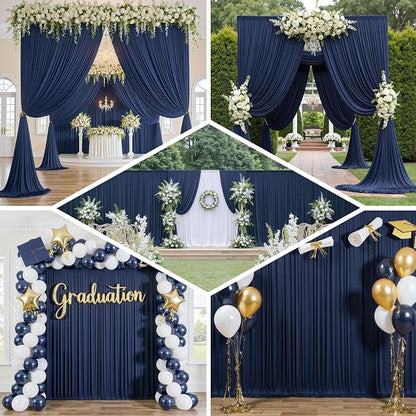 20ft×12ft Navy Blue Backdrop Curtain - Image 8