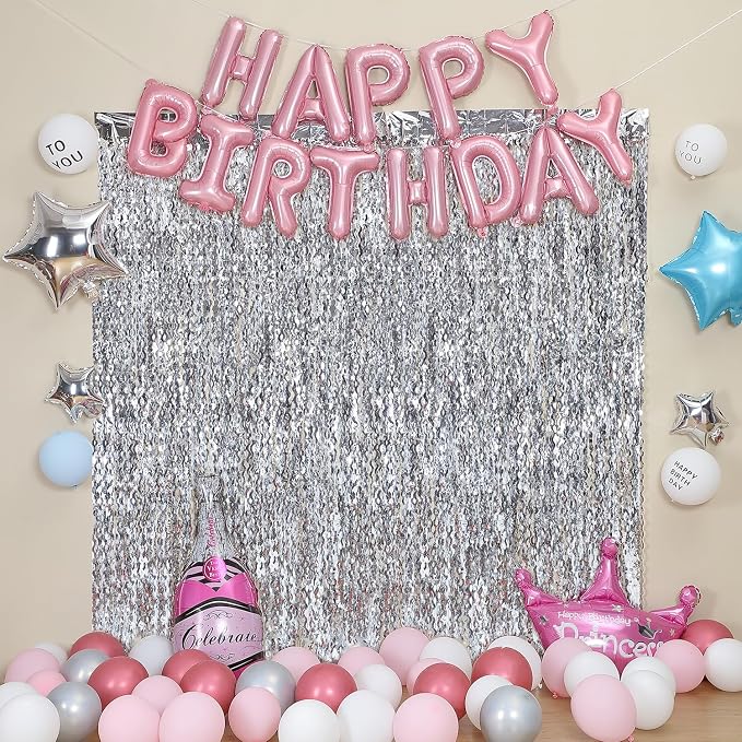 3 Pack Wave Silver Tinsel Curtain - Image 6