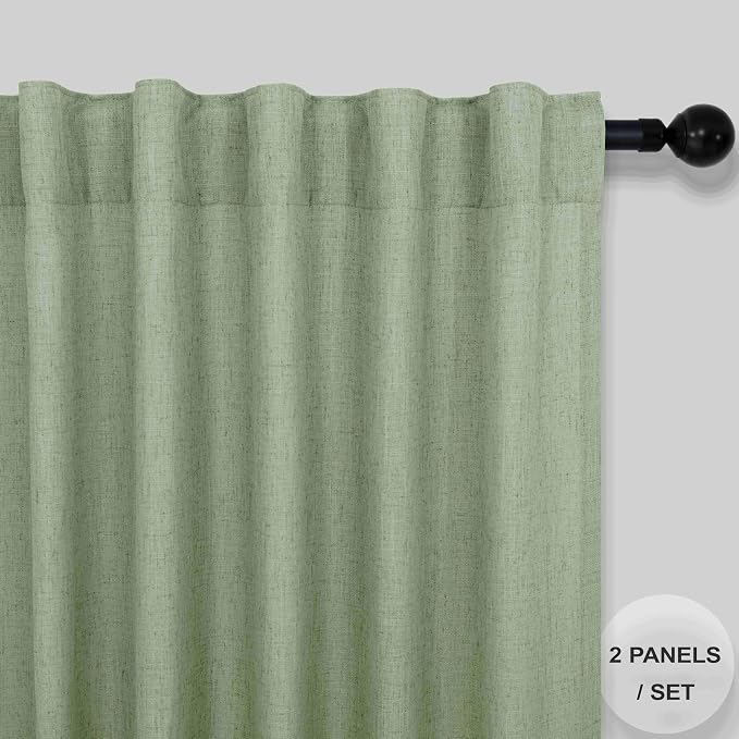 Sage Green Curtains 96 Inches Long - Image 2