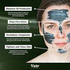 vetr Naturals Healing Indian Clay - Organic Natural Bentonite Clay 1 lb - Deep Pore Cleansing Facial, Hair & Body Mask - 100% Pure Calcium Bentonite for Detox & Skin Care