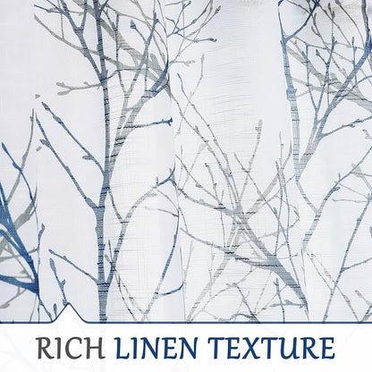 FMFUNCTEX Linen Semi Sheer Curtains - Image 4