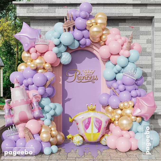 Princess Balloon Garland Arch for Girls Princess Baby Shower Birthday Party | by PageebO