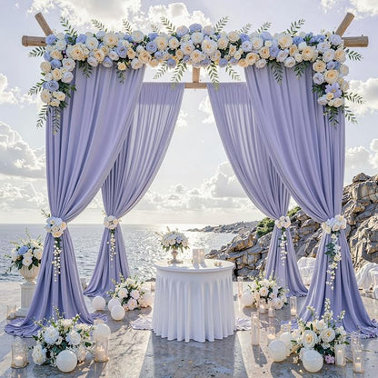 10 ft x 10 ft Wrinkle Free Lavender Backdrop Curtain by Outpain