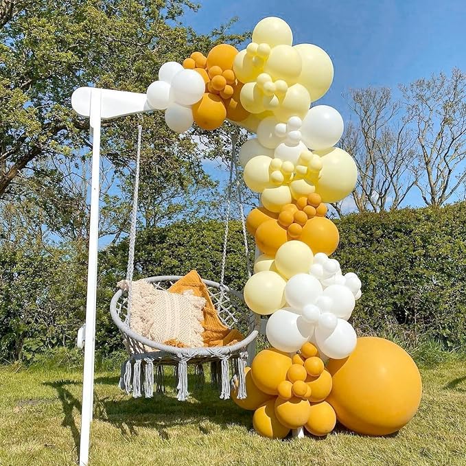 Awenztech 122pcs Pastel Yellow Balloons Different Sizes 18 12 10 5 inch Light - Image 6