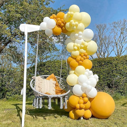 Awenztech 122pcs Pastel Yellow Balloons Different Sizes 18 12 10 5 inch Light - Image 6