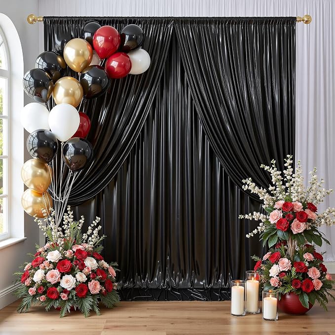 gogoparti 10x10FT Black Sequin Backdrop Curtain - Image 7