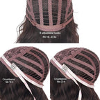 Short Brown Wavy Wigs With Bangs For Women Synthetic Heat Resistant Brown Wigs For Daily Use
