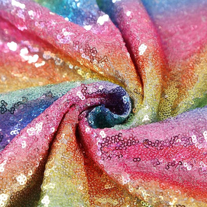 2×8FT-2PCS Rainbow Sequin Backdrop Curtains Panels, Photography Backdrop - Image 5