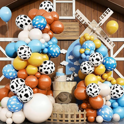 Toy Kids Balloons Arch Kit, Burnt Orange Blue Mustard Yellow Balloon Garland as by Jobkoo