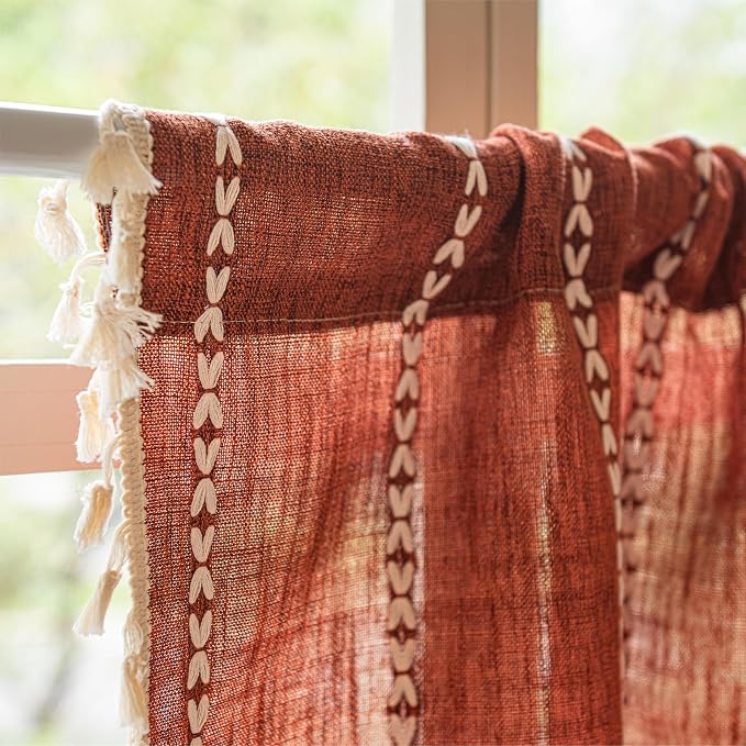 Sutuo Home Boho Valance Short Curtains - Image 3