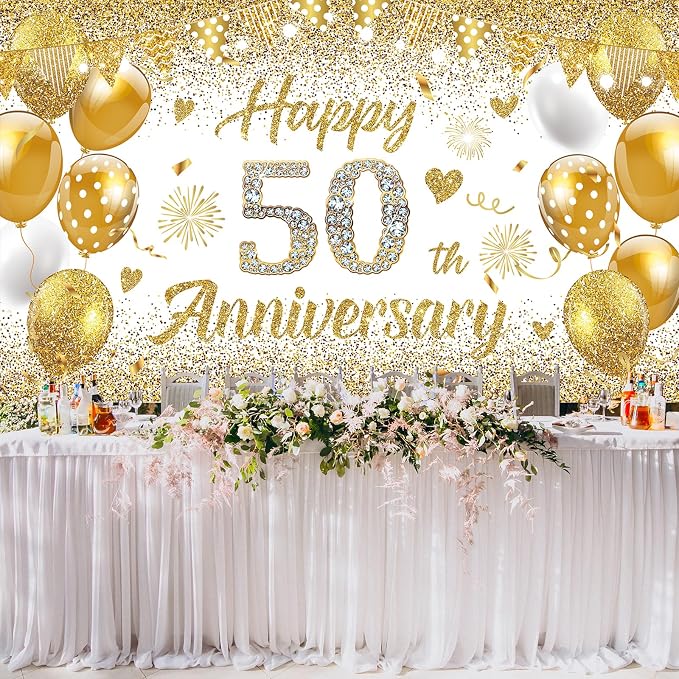50th Wedding Anniversary Banner Decorations - Image 4