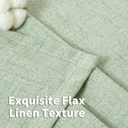 YoungsTex Sage Green Linen Curtains 95 Inch Long - Image 9