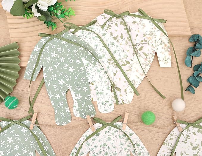 8pcs Neutral Baby Shower Bunting - Image 5