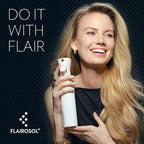 FLAIROSOL - The Original, Spray Bottle for Hair, Continuous Ultra Fine Water Mist Sprayer for Hairstyling, Barbers, Salons, Cleaning, Plants, 10.1oz/300ml (White Bottle-Coral Print)