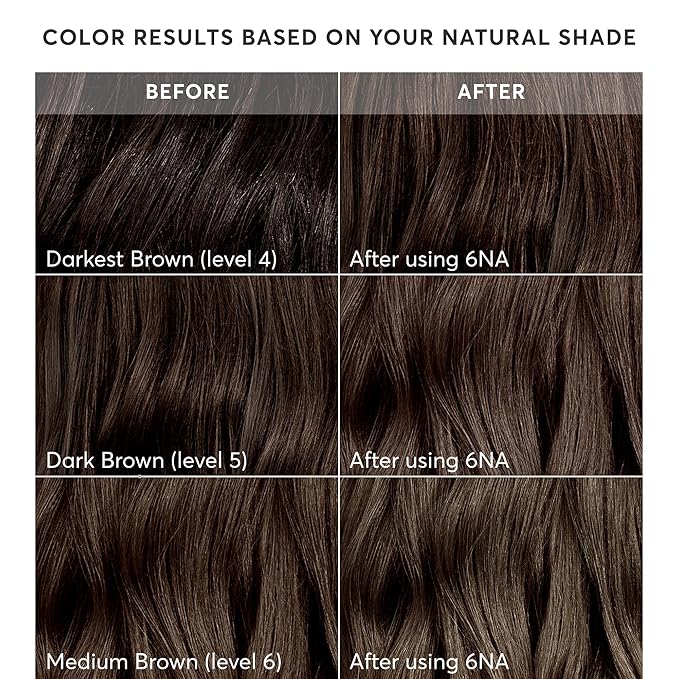 Madison Reed Radiant Hair Color Kit - 6NA Medium Ash Brown with Cool Smoky Undertones (Monza Brown), Dimensional Gray Hair Blending Permanent Hair Dye, PPD-Free & Ammonia-Free, 1 Pack