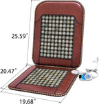 Infrared Heating Pad, Far Infrared Natural Jade Heating Pad, Auto Shut Off, Adjustable Temperature, Gifts for Women/Men/Dad/Mom (Brown, jadeseatback)