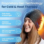 IceBeanie Migraine Relief Cap, As Seen on Shark Tank, Soft & Stretchy Gel Tension Headache Relief Cap, Extended Cooling Hangover Ice Hat, Odorless Head Wrap Ice Pack Wrap, Headache Migraine Mask