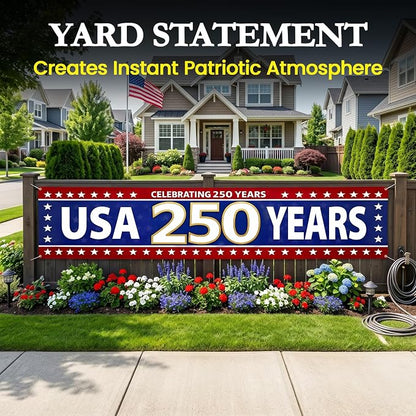 USA 250th Anniversary Banner 2x10ft - Image 5