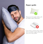 Anti Acne Pillowcase - King Size 20"x36" with Zipper, Premium 75% Viscose Derived from Bamboo, 25% Modal Blend, Gray, 1 Piece - Cooling Silky Satin Pillow Case - Oeko-TEX Certified