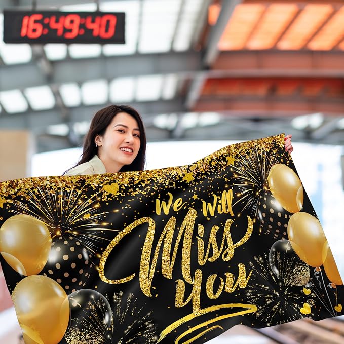 We Will Miss You Banner - 5ft x 3ft - Farewell & Graduation Party Decoration - - Image 5