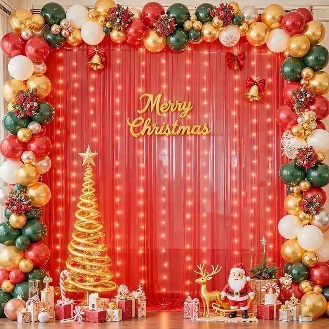 10x10ft Red Tulle Backdrop Curtain - Image 9