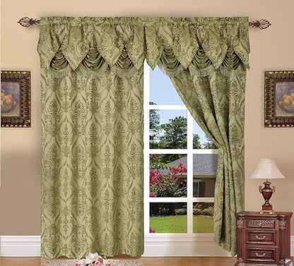 Elegant Comfort Penelopie Jacquard Look Curtain Panel Set, 54 by 84-Inch by ELEGANTCOMFORT
