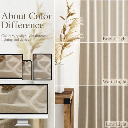 Taupe Burlywood Curtains 72 Inches Long - Image 3