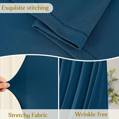 Navy Blue Wedding Arch Backdrop Cover 7.2ft and 6ft Draped Arch Covers Stretchy - Image 5