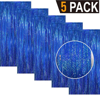 GOER 3.2 ft x 8.2 ft Metallic Tinsel Foil Fringe Curtains Party Photo Backdrop - Image 2