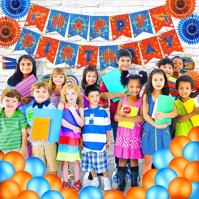 30 Pieces Dart Happy Birthday Supplies Gun Decoration Banner Latex Balloons - Image 3