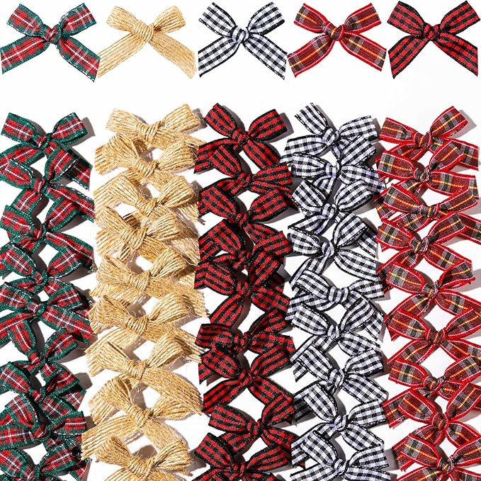 YGDZ Mini Christmas Bows, Small Bows by YGDZ