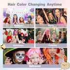 White Temporary Hair Color Spray for Kids, Silver Instant Colored Hair Dye Alternative for Boys Girls Men Women, Quick Styling for Party Christmas Halloween, Disposable Washable, 150ml