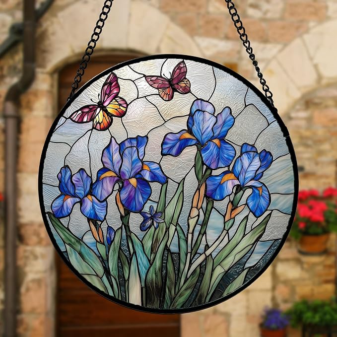 DASTOLL Stained Glass Window Hanging, and Mom 6.3 in - Image 4
