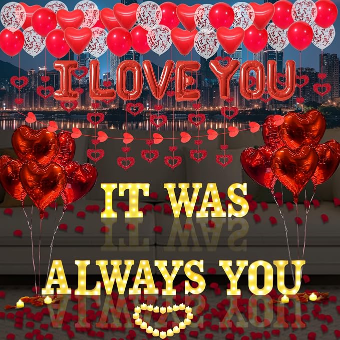 It Was Always You Light Up Letters Proposal Decorations - Image 4