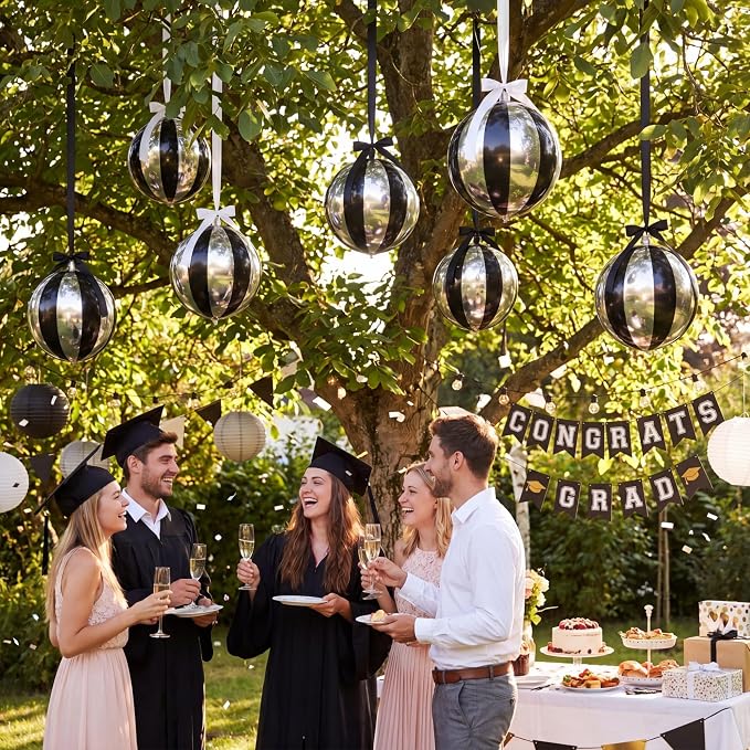 Jenaai 30 Set Round Foil Balloons Bulk 22 Inch 4d Metallic Giant Balloons Set - Image 3