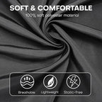 Noverlife Hair Salon Smocks Cape for Clients, Plus Size Salon Client Gown Robes Cape with 2 Pockets & Adjustable Tie, Waterproof Salons Robes Smock, Hair Stylist Dog Grooming Smock (43'' Long, Black)
