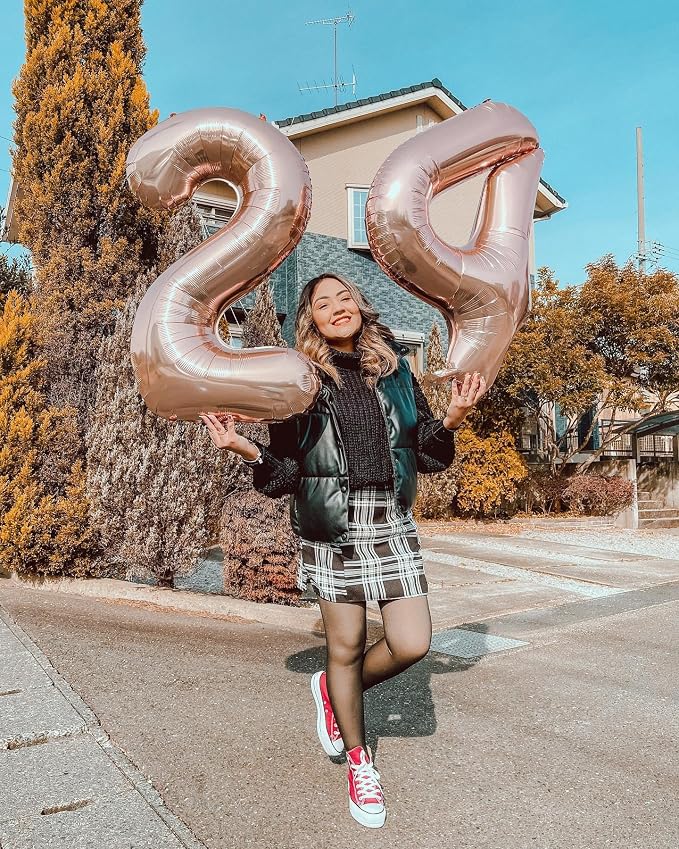 Rose Gold Number 9 Balloon 40 Inch, 9th Birthday Decorations Men Women | Foil - Image 4