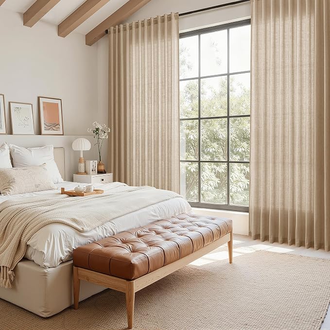 Sand Beige Curtains 108 Inches Long - Image 8