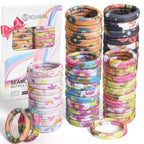 Bessrung 50 Pack Seamless Hair Ties, No Damage Elastics Hair Ties for Women Girls, Soft Stretchy Ponytail Holders for Thin Thick Hair, Snag-Free Hair Bands Christmas Gift(Orange)